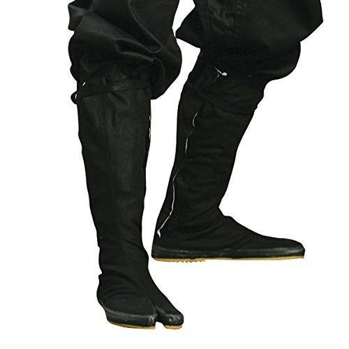 Ninja Tabi Boots, Black Jikatabi (Outdoor Tabi) - 9.5
