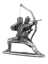 Ninja Shinobi Archer Unpainted Tin Metal 54mm Action Figures Toy Soldiers Size 1/32 Scale for Home Décor Accents Collectible Figurines