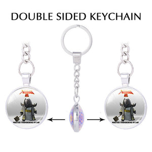 The Furious Five Kung Fu Panda keychains Raccoon Master styles of Chinese martial arts key holder  Animated Movie jewelry