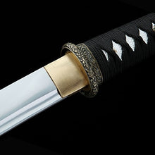 Auway Hand Forge Short Japanese Katana Samurai Sword Carbon Steel Sharp Blade Wooden Sheath
