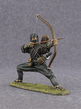 Ninja Shinobi Archer Hand Painted Tin Metal 54mm Action Figures Toy Soldiers Size 1/32 Scale for Home Décor Accents Collectible Figurines