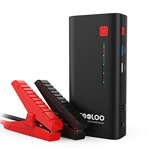 Upgraded Car Jump Starter, GOOLOO 800A Peak 18000mAh (Up to 7.0L Gas or 5.5L Diesel Engine) Portable Auto Battery Booster Power Pack Phone Charger with Quick Charge 3.0, Built-in LED Light