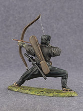 Ninja Shinobi Archer Hand Painted Tin Metal 54mm Action Figures Toy Soldiers Size 1/32 Scale for Home Décor Accents Collectible Figurines