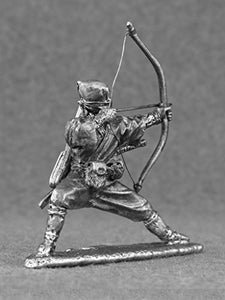 Ninja Shinobi Archer Unpainted Tin Metal 54mm Action Figures Toy Soldiers Size 1/32 Scale for Home Décor Accents Collectible Figurines