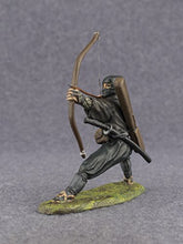 Ninja Shinobi Archer Hand Painted Tin Metal 54mm Action Figures Toy Soldiers Size 1/32 Scale for Home Décor Accents Collectible Figurines