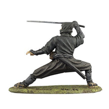 Ninja Shinobi Hand Painted Tin Metal 54mm Action Figures Toy Soldiers Size 1/32 Scale for Home Décor Accents Collectible Figurines