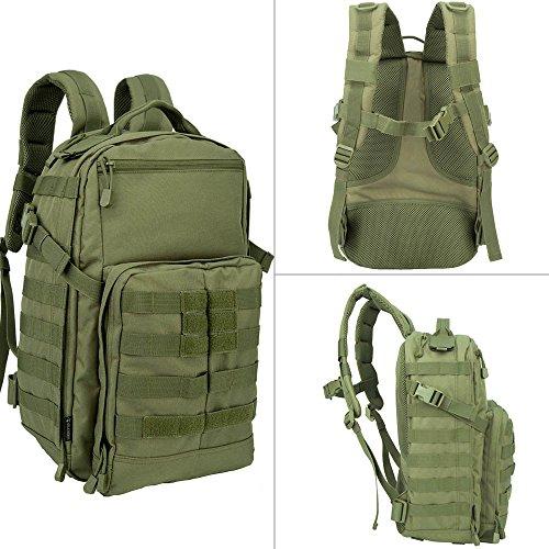 Link Military Backpack 45l Molle Army Tactical 3 Day Survival Waterproof  Outdoor Fishing Hiking Camping Bug Out Backpack 900d - Green : Target