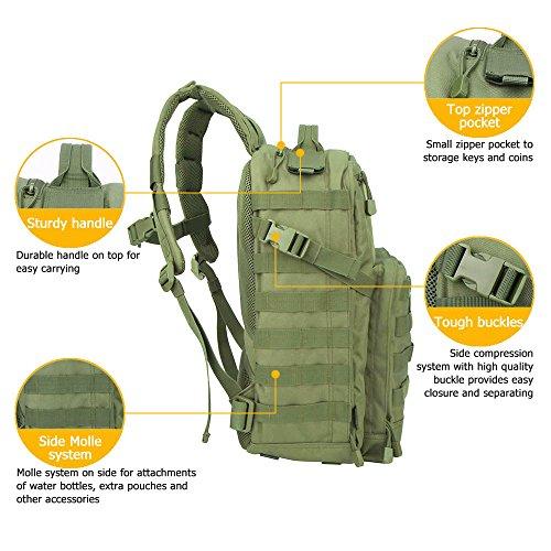 Tactical Backpack Day pack 30L Army MOLLE Water Resistant Hiking Camping