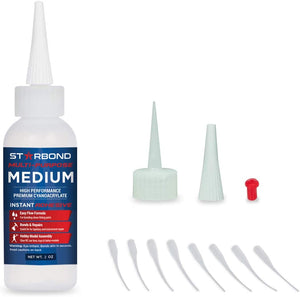 Cyanoacrylate Adhesive Super Glue Plus Extra Cap and Microtips (2 ounce)