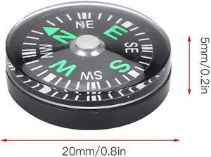 Compass, Mini Pocket Dial Survival Compass Button