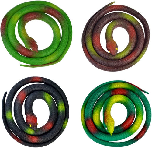 4 Pieces Realistic Rubber Snakes