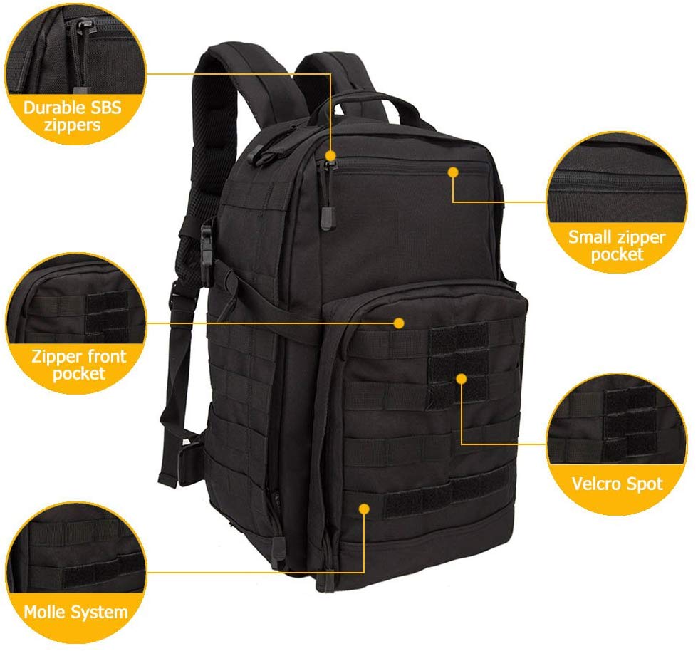 Oleader 30L Tactical Backpack Military Molle 3 Day Assault Pack Bug ou –  Divine Warrior Ninjutsu