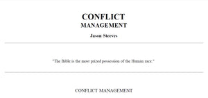 Conflict Management - Jason Steeves