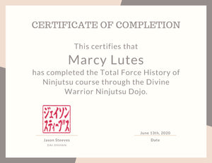 Jutsu Certification (Menkyo Kaiden)