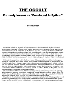 The Occult (Enveloped in Python) - Jason Steeves