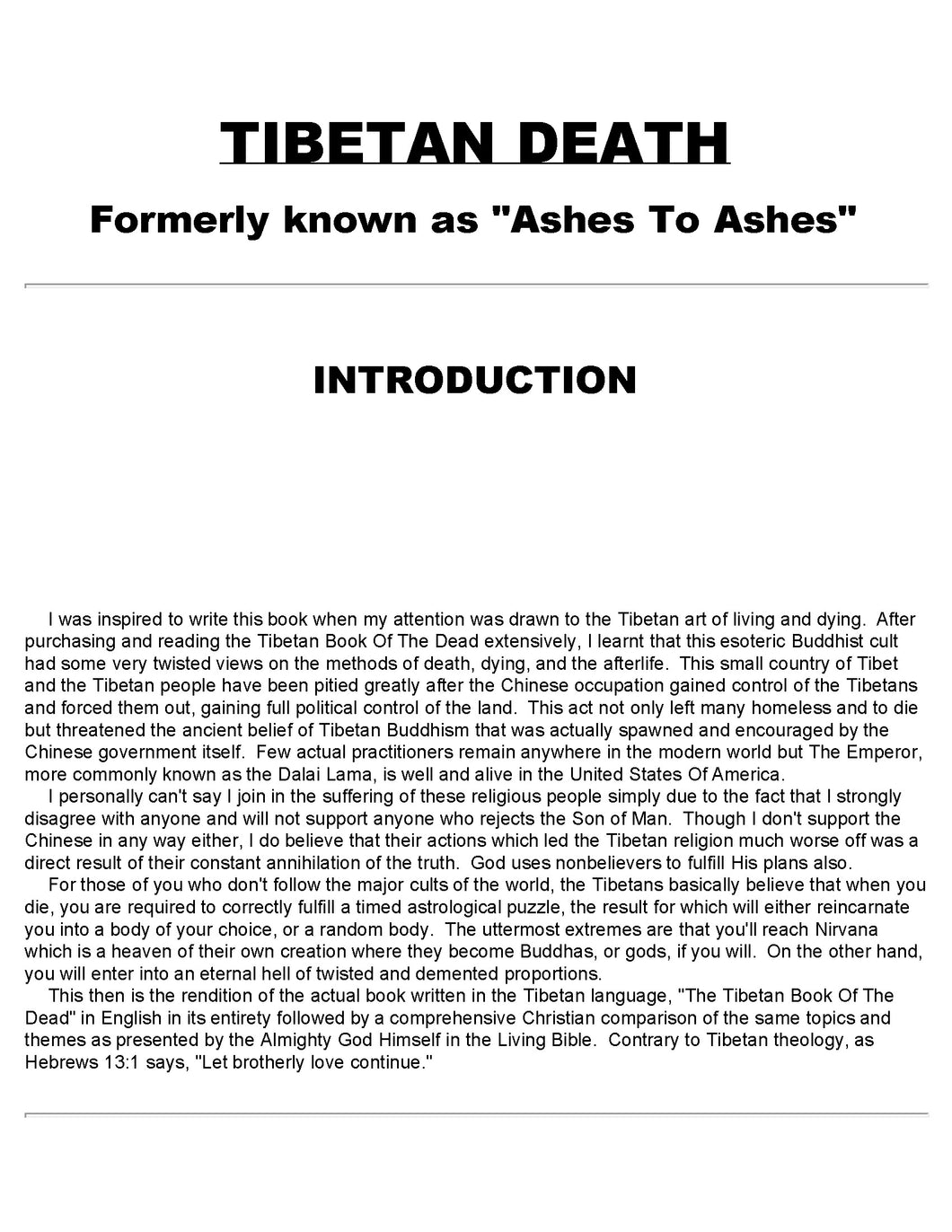 Tibetan Death (Jason Steeves)