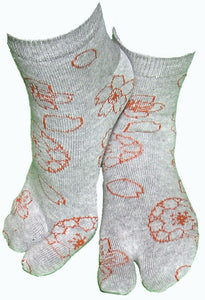 Low-Cut Patterned Tabi Socks