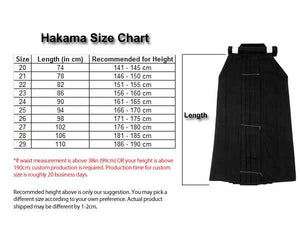Hakama, Premium #10000 Fabric 100% Cotton (Blue Or White)