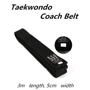 Belt, black professional level Martial Arts Coach Belt, 3m, Black
