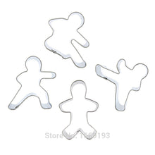 Four Martial Arts Masters Shape, Cake Decorating Fondant Cutter Tools Set, Cookie Biscuit Baking Molds