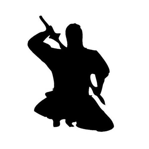 10x13.5CM Ninja Assassin Confrontation Car Sticker Decals Cartoon Martial Arts Enthusiasts Body Decoration Car Sticker
