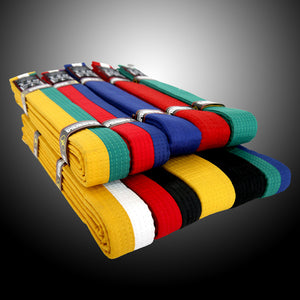 Belt, colourful white yellow red green and black professional level Martial Arts, 2.5M