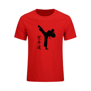 KARATE Martial New Fashion Mens T-shirts Summer Casual Short Sleeve Cotton T Shirts KICK Cool Print Clothing
