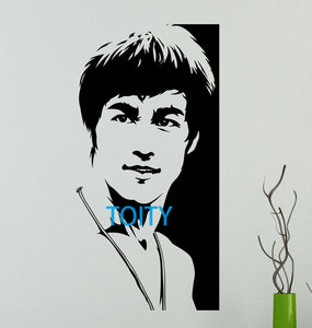 Bruce Lee Wall Decal, Film Actor, Vinyl Sticker Decor, Art, Martial Artist Mural H115cm x W57cm