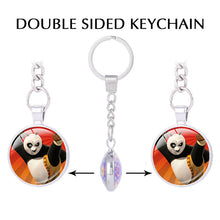 The Furious Five Kung Fu Panda keychains Raccoon Master styles of Chinese martial arts key holder  Animated Movie jewelry