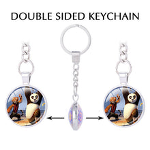 The Furious Five Kung Fu Panda keychains Raccoon Master styles of Chinese martial arts key holder  Animated Movie jewelry