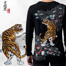 New Arrival, Chinese Style Dragon Embroidery, Men's Round Neck Cotton Shirts