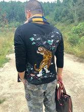 New Arrival, Chinese Style Dragon Embroidery, Men's Round Neck Cotton Shirts