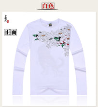 New Arrival, Chinese Style Dragon Embroidery, Men's Round Neck Cotton Shirts