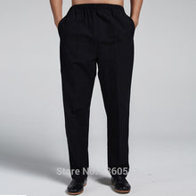 Dark blue Traditional Chinese style, Men's 100% Pure Cotton Trousers, Martial Arts Pants Size M L XL XXL XXXL