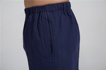 Dark blue Traditional Chinese style, Men's 100% Pure Cotton Trousers, Martial Arts Pants Size M L XL XXL XXXL