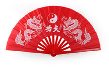 High Quality Traditional Bamboo Fan, Martial Arts Double Dragon Fan