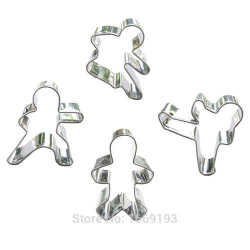 Four Martial Arts Masters Shape, Cake Decorating Fondant Cutter Tools Set, Cookie Biscuit Baking Molds
