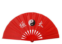 High grade Bamboo Fan with bag Double Sided, Performance Fan Red/Golden Martial Arts Fans Eight Diagram