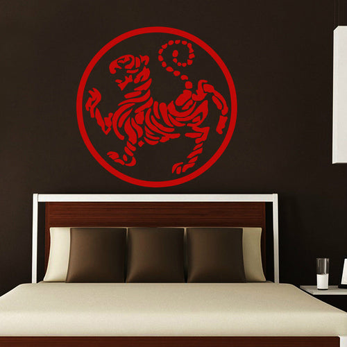 WALL DECALS VINYL STICKER, MARTIAL ARTS, SPORT FIGHT TIGER ART MURAL  22x22inch