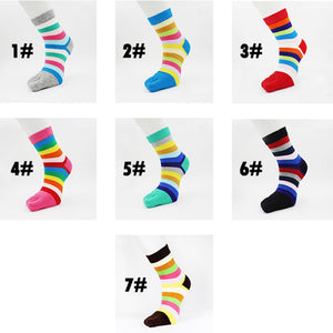 Outdoor Five Toe Striped Pattern Unisex Socks, Fitness Sweat Absorbing Flexible Socks for Tabi