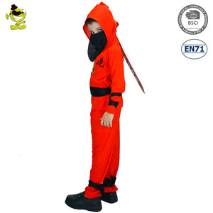 Hooded Ninja Costumes Halloween Party Martial Arts Suits Masquerade Party Classical Naruto Show Clothing for Unisex Children