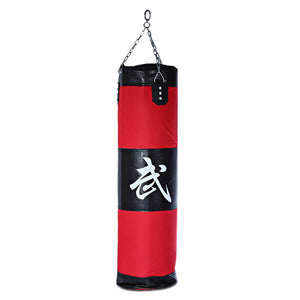 100cm Empty Punching Bag with Chain, Martial Art, Hollow Training Fitness Sandbag