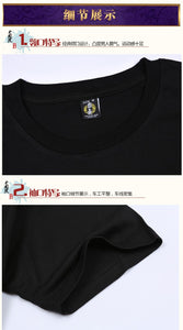 New Arrival Chinese Style 2016 tiger Embroidery t shirt  Men's Round Neck Cotton kung fu Shirts Men Black White Plus Size Shirt